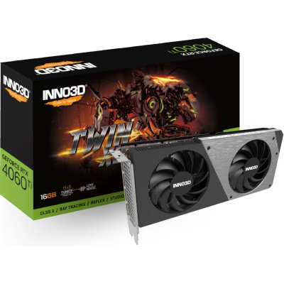 видеокарта Inno3D nVidia GeForce RTX 4060 Ti Twin X2 16Gb N406T2-16D6-178055N