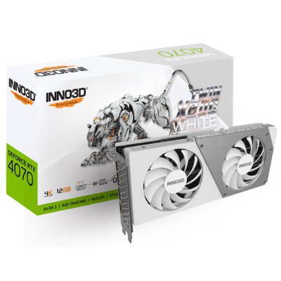 видеокарта Inno3D nVidia GeForce RTX 4070 Twin X2 OC White 12Gb N40702-126XX-185252W