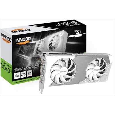 видеокарта Inno3D nVidia GeForce RTX 5060 Ti Twin X2 OC White 16Gb N506T2-16D7X-191073W