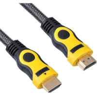 кабель Buro HDMI 19M-19M BRAID Черный/Желтый