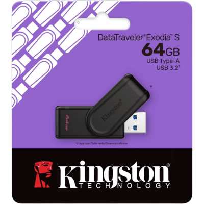 флешка Kingston 64GB DTXS/64GB Черный