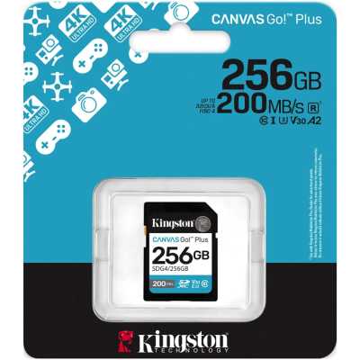 карта памяти Kingston Canvas Go! Plus 256GB SDG4/256GB
