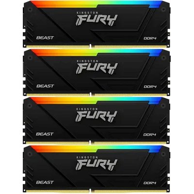оперативная память Kingston Fury Beast RGB Black XMP KF432C16BB2AK4/64