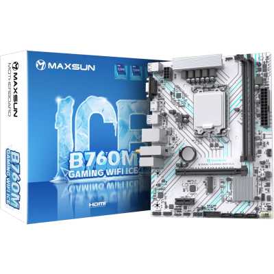 материнская плата Maxsun B760M Gaming WiFi ICE Черный