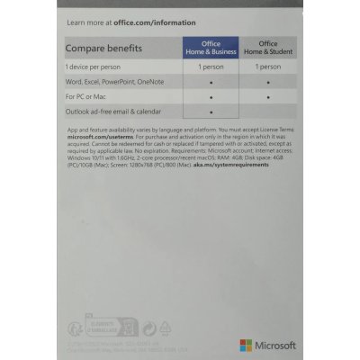 программное обеспечение Microsoft Office Home and Business 2021 T5D-03511