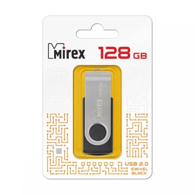 флешка Mirex 128GB 13600-FMURS128 Черный, серый