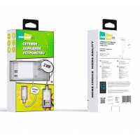 сетевое зарядное устройство More choice NC44a White Белый