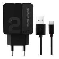 сетевое зарядное устройство More choice NC46a Black Черный