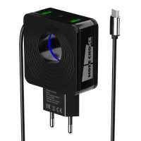 сетевое зарядное устройство More choice NC48m Black Черный
