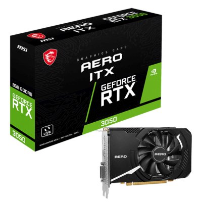 видеокарта MSI nVidia GeForce RTX 3050 Aero ITX 8G V1
