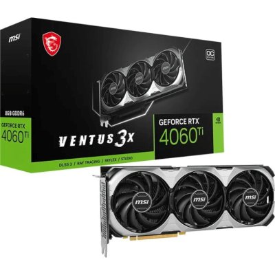 видеокарта MSI nVidia GeForce RTX 4060 Ti Ventus 3X 8G OC