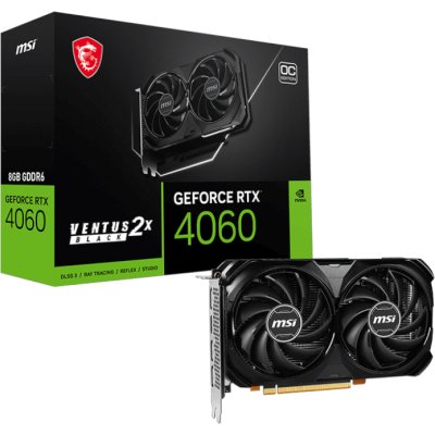 видеокарта MSI nVidia GeForce RTX 4060 Ventus 2X Black 8G OC