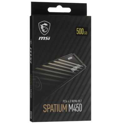SSD диск MSI SPATIUM M450 V1 500Gb S78-440K380-P83 Черно-синий