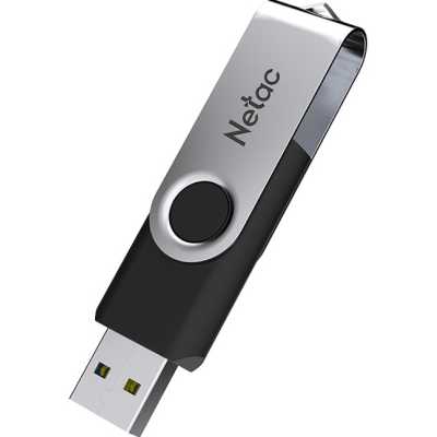 флешка Netac 16GB NT03U505N-016G-32BK Черный, серебристый