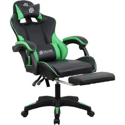 игровое кресло Oklick Camper Black/Green черно-зеленый