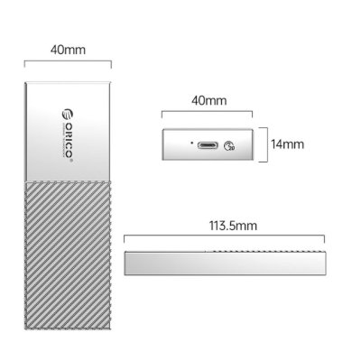 корпус для SSD Orico ORICO-M207C3-G4-SV-BP