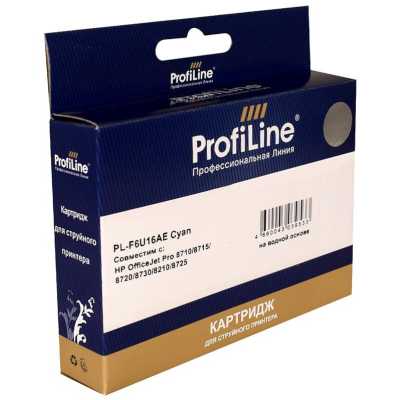 картридж ProfiLine PL-F6U16AE голубой