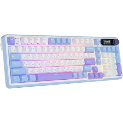клавиатура Royal Kludge RK-S98 Taro Milk 6977576550625 Белый-голубой