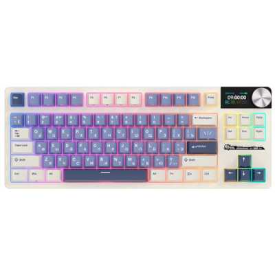 клавиатура Royal Kludge S85 6977576550830 Голубой-белый
