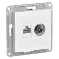 двойная розетка Schneider Electric AtlasDesign ATN000189 Белый
