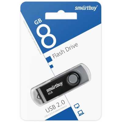 флешка SmartBuy 8GB SB008GB2TWK Черный