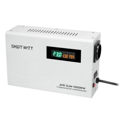 стабилизатор напряжения SMARTWATT AVR Slim 1000RW 4512020310001 Белый