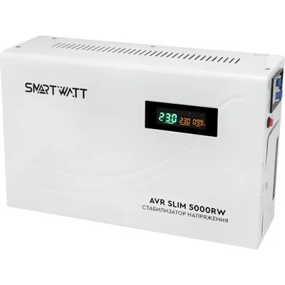 стабилизатор напряжения SMARTWATT AVR Slim 5000RW 4512020310005 Белый