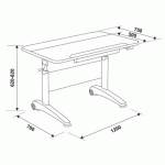 стол детский Бюрократ Conductor-08 Beech-G