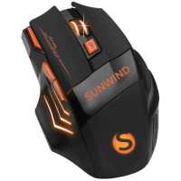 мышь SunWind SW-M715GW Black/Orange Черный