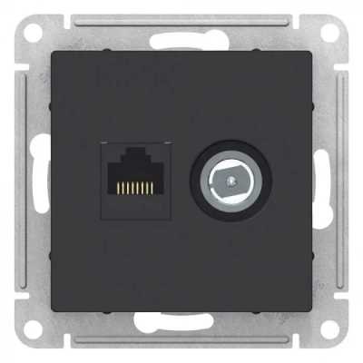 розетка Systeme Electric AtlasDesign ATN001089 Карбон