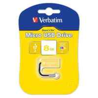 флешка Verbatim 8GB 047422-58 micro drive sunkissed yellow Желтый