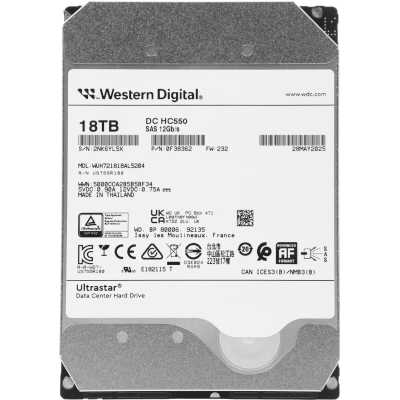 жесткий диск WD Ultrastar DC HC550 18Tb WUH721818AL5204 0F38362 Серебристый