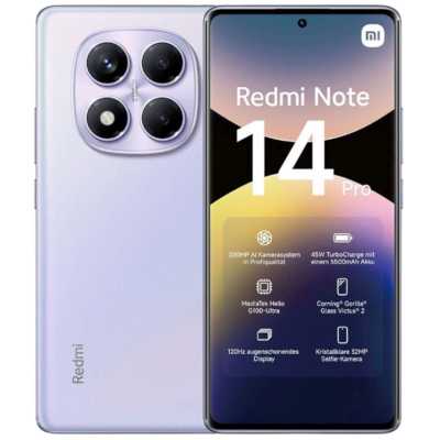 смартфон Xiaomi Redmi Note 14 Pro 4G 12/256GB Aurora Purple фиолетовый