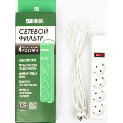 сетевой фильтр Юнивольт 00-00000386 белый